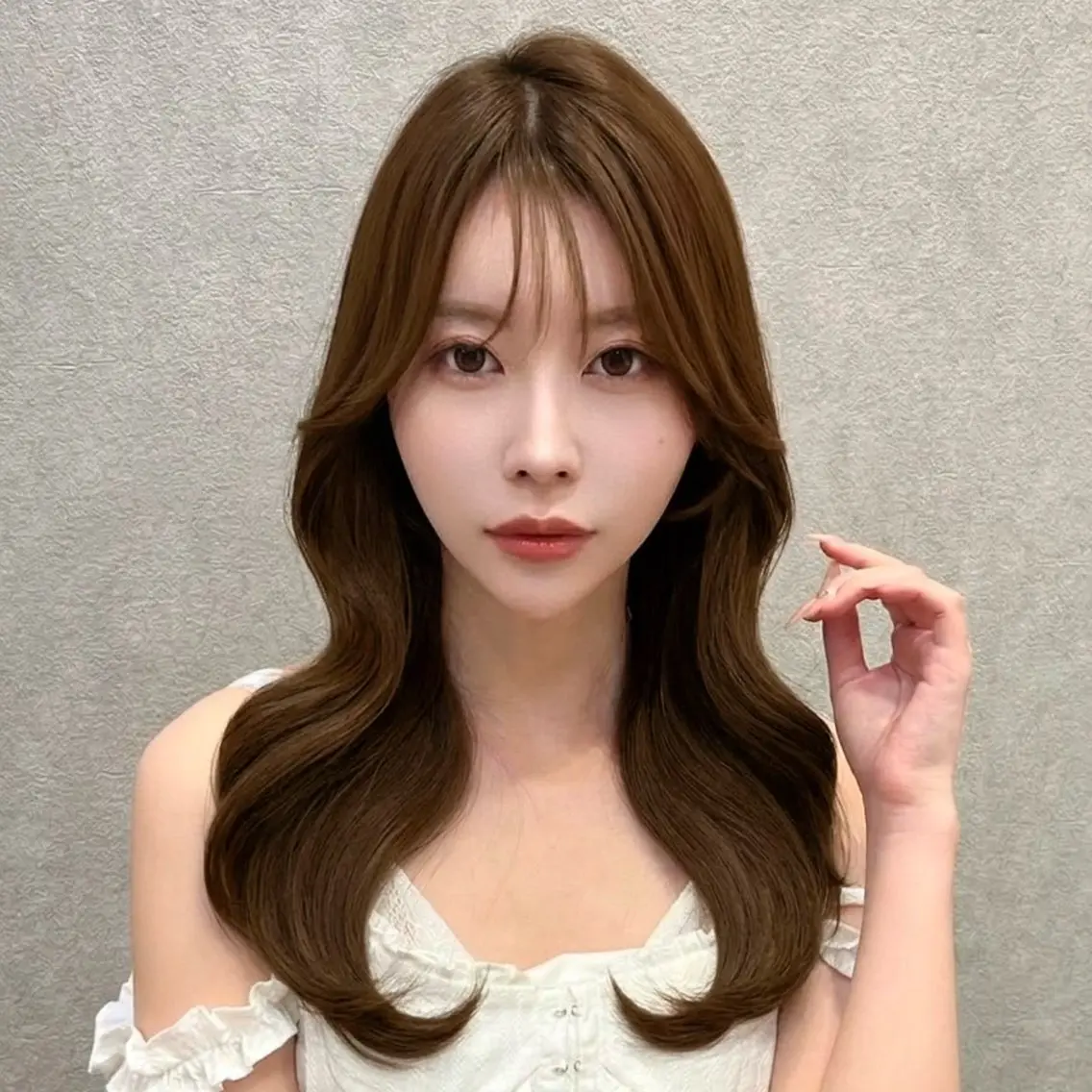 セミロング カット ヘアカラー トリートメント 韓国🎀レイヤー/艶 髪/縮毛矯正/ユリナのヘアスタイル