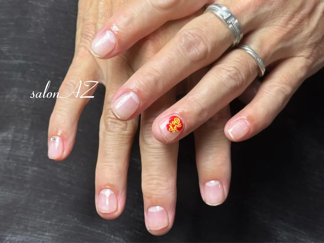 ネイル アートネイル 長さ出し フットネイル フレンチネイル ジェルネイル ハンドネイル salon AZのネイルデザイン