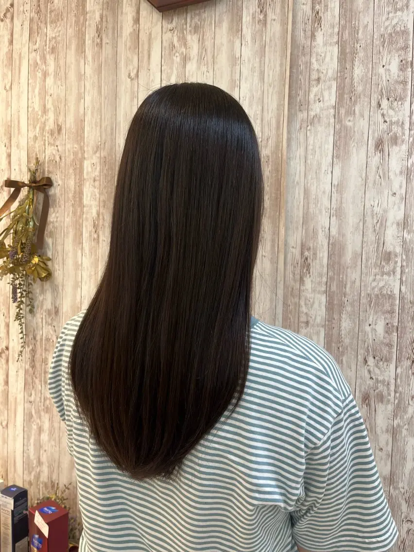 ロング カラー 透明感カラー トリートメント カット 縮毛矯正 トリートメント minami 🌿‬のヘアスタイル