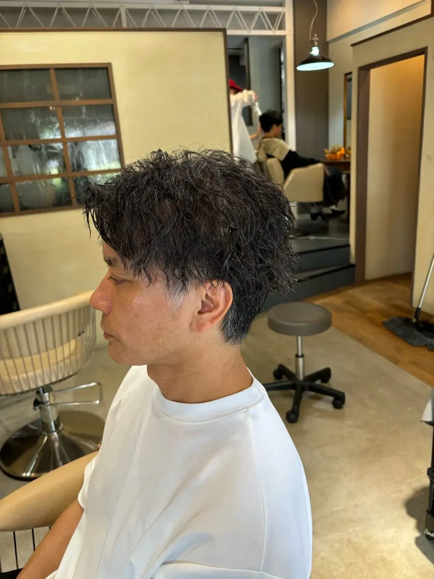ショート メンズ カット パーマ トリートメント 鹿児島 TSUBASAのヘアスタイル