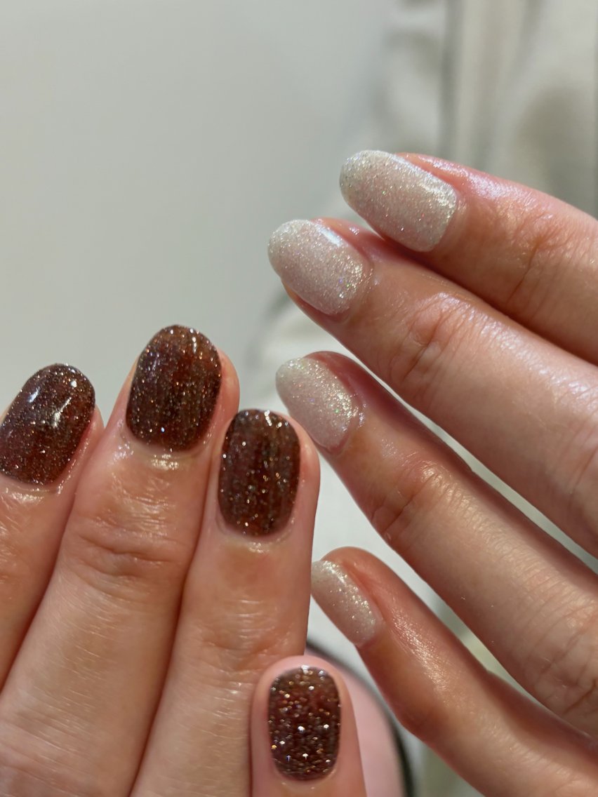 ネイル ブラウン ホワイト clair-nail salon-Meguのネイルデザイン