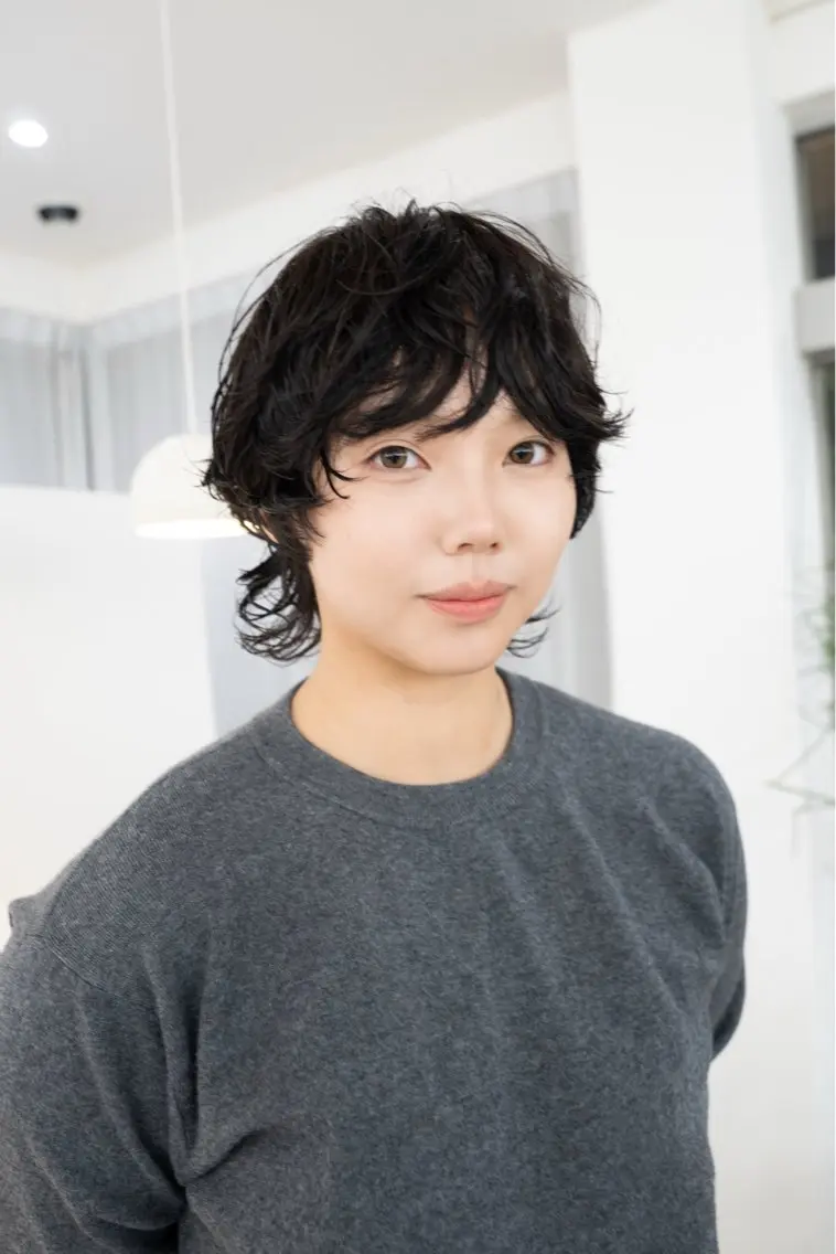 ショート ウルフカット カット パーマ 瀬長なおみ U too e'sのヘアスタイル