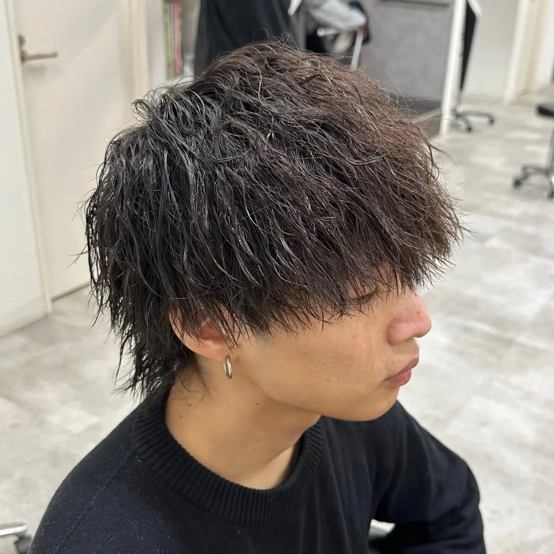 ショート パーマ 💎Dia🔥Kai メンズカット/あま市のヘアスタイル