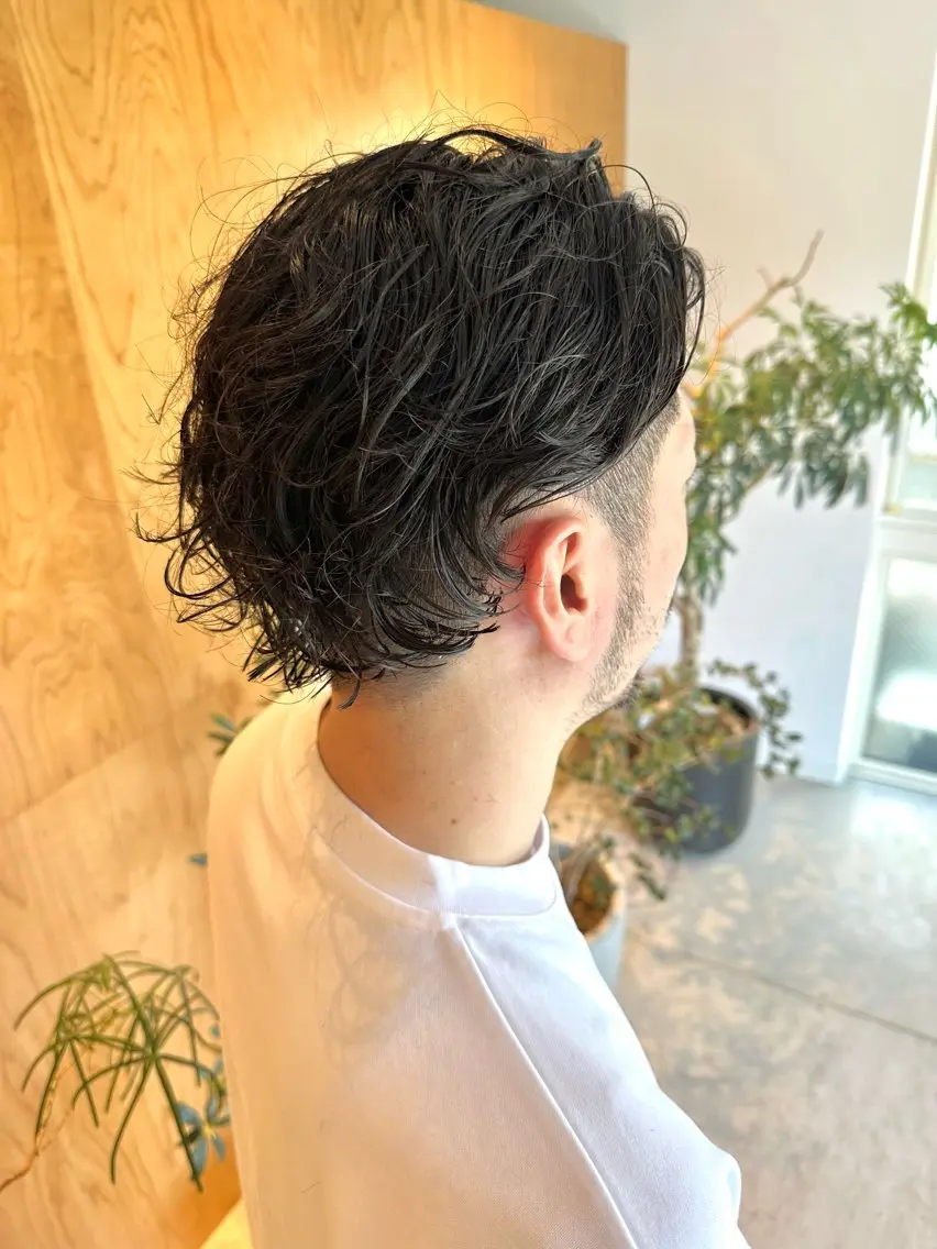 ミディアム メンズ くせ毛 🔥メンズ特化 /パーマ&カット🌀のヘアスタイル