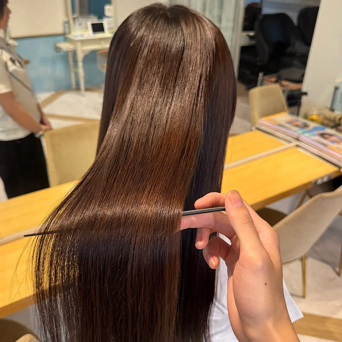 セミロング カット 縮毛矯正 トリートメント 💎韓国レイヤー/ 髪質改善💎武村侑哉のヘアスタイル
