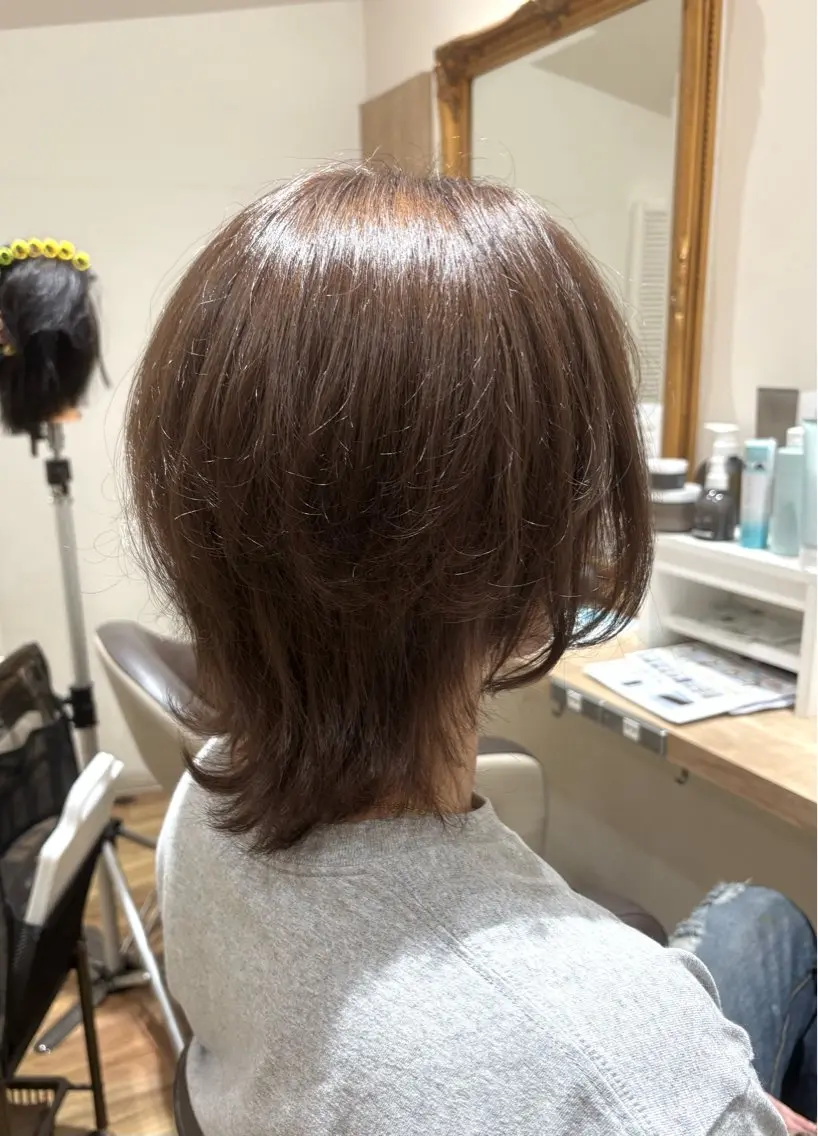 ミディアム カラー アッシュ ラベンダーカラー ラベンダーアッシュ 阪間 遼平のヘアスタイル