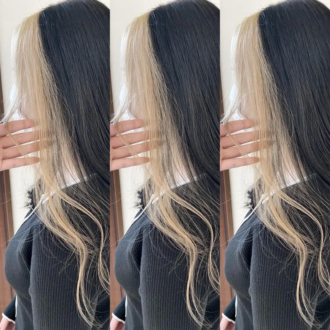ロング ミストバング 松本 菜那のヘアスタイル