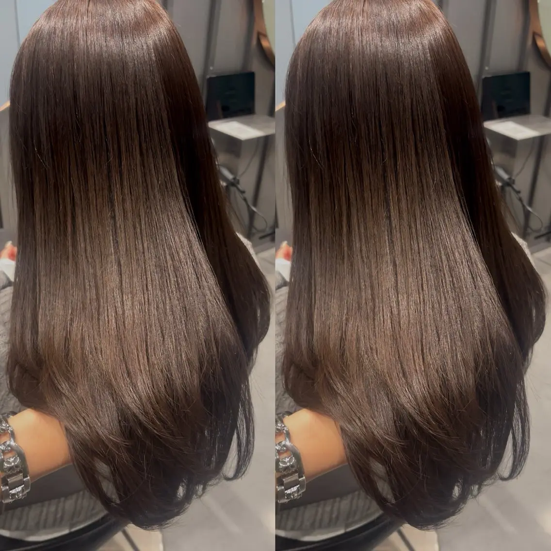 カラー ヘアカラー 🐈‍⬛JUMI /透明感カラー/🩶のヘアスタイル