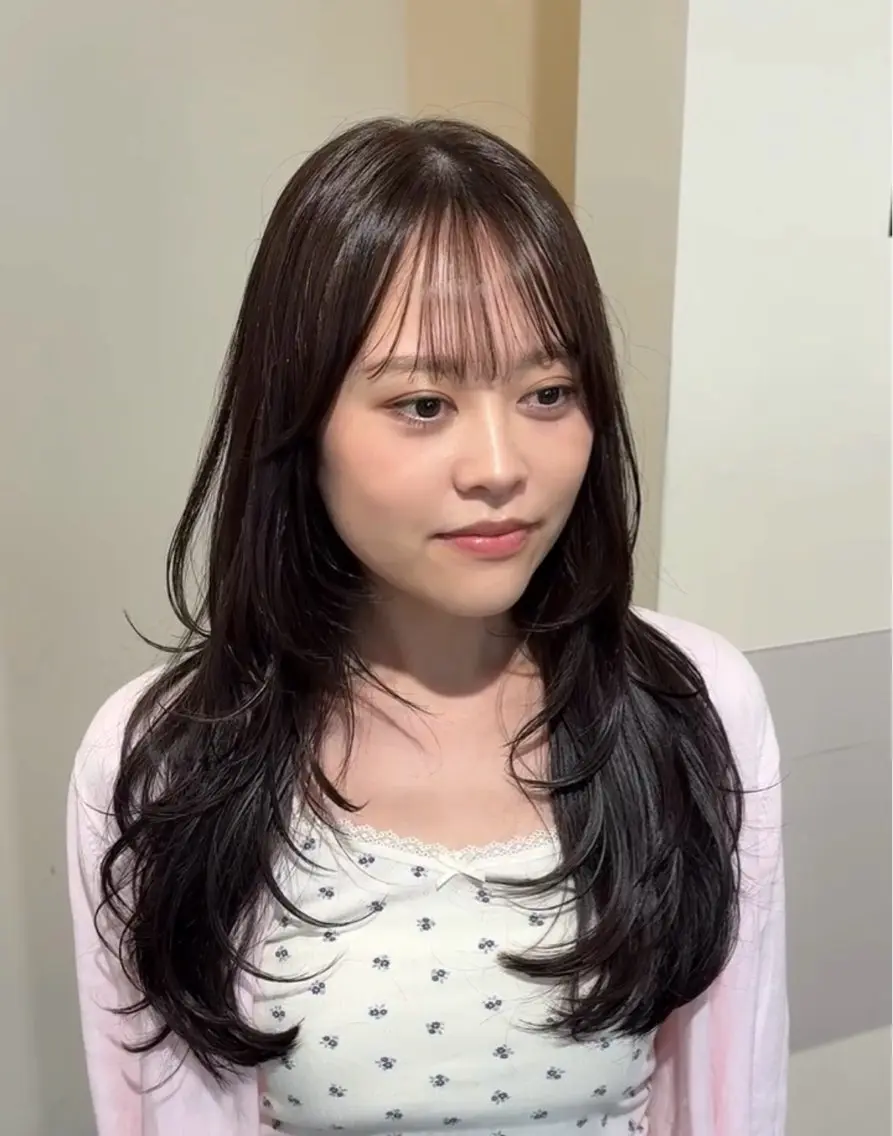 ロング カラー 透明感カラー レイヤーカット カット ヘアカラー トリートメント マンツーマン施術🌷 透明感/HIKARIのヘアスタイル