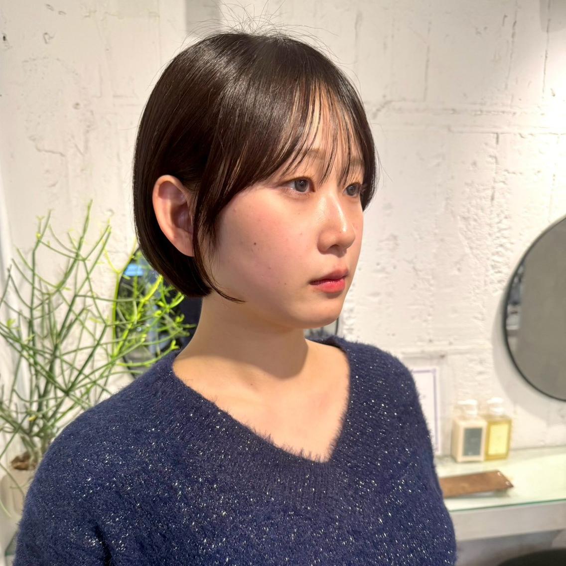 ショート カラー ショートボブ 丸みショート ブラウンカラー 透明感カラー ボブ カット ヘアカラー 骨格診断で絶対可愛い ✨丸みショート✨凌弥のヘアスタイル