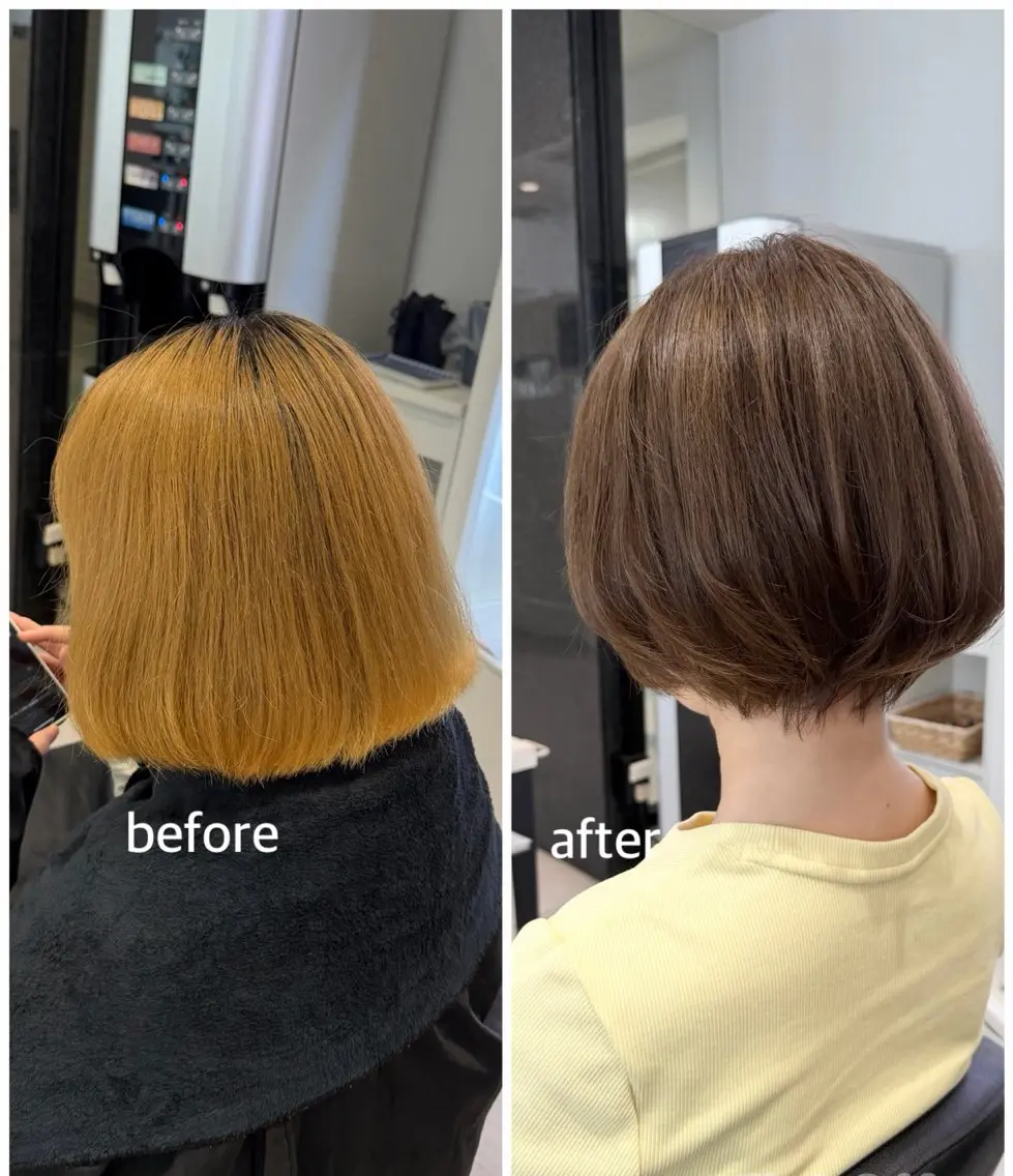 ショート 髪質改善 カット ヘアカラー トリートメント 山田 直樹のヘアスタイル