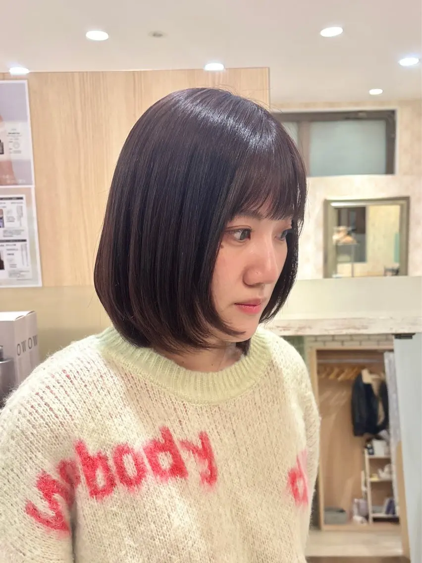 ミディアム カラー ヘアカラー 韓国ヘア🧸髪質改善 🧸きくちみさきのヘアスタイル