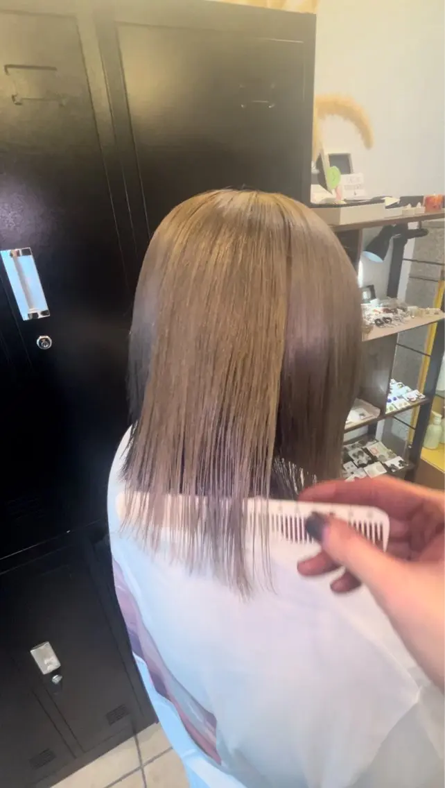 ミディアム カラー トリートメント 西田辺/ タカスナオヤのヘアスタイル