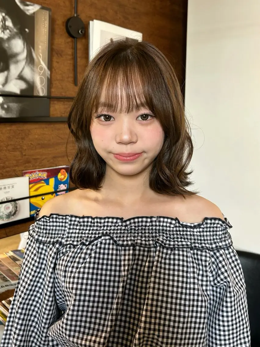 ミディアム カット ヘアカラー トリートメント NanaKo 表参道 レイヤー/ハッシュのヘアスタイル