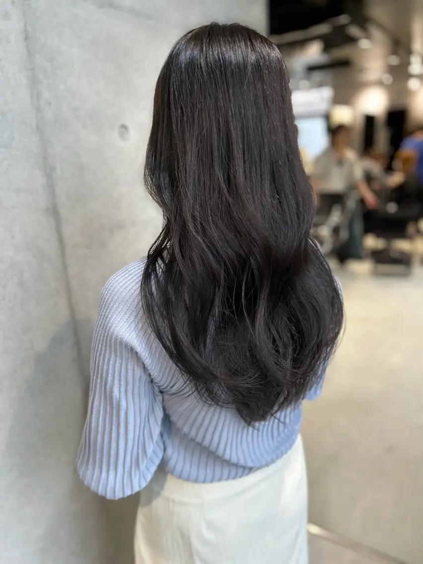 セミロング カラー パーマ ヘアカラー トリートメント 透明感カラー レイヤー/コウスケのヘアスタイル