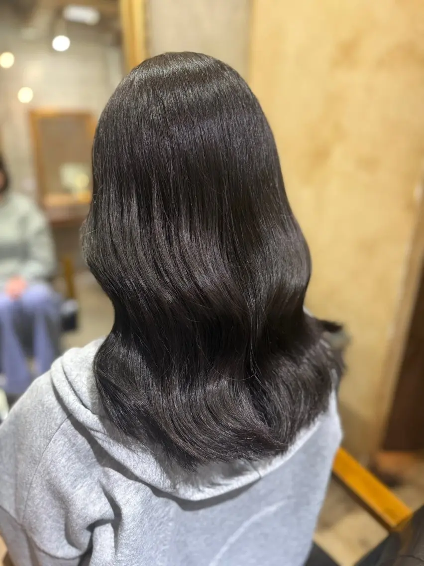 セミロング カラー ベージュカラー オリーブベージュ 韓国風ヘア カット ヘアカラー トリートメント Cadre新小岩🫧 栗原葵のヘアスタイル