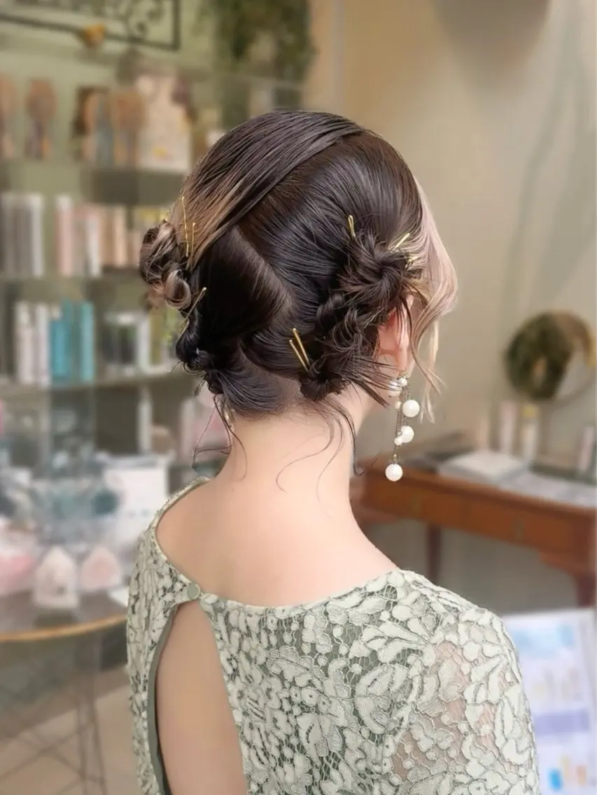 ショート ヘアアレンジ ヘアセット ヘアアレンジ 表参道 💠Ayano💠のヘアスタイル