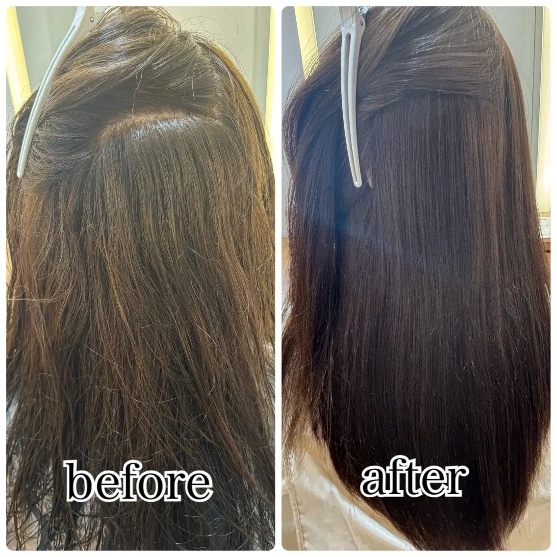 セミロング 髪質改善カラー 清利あやなのヘアスタイル