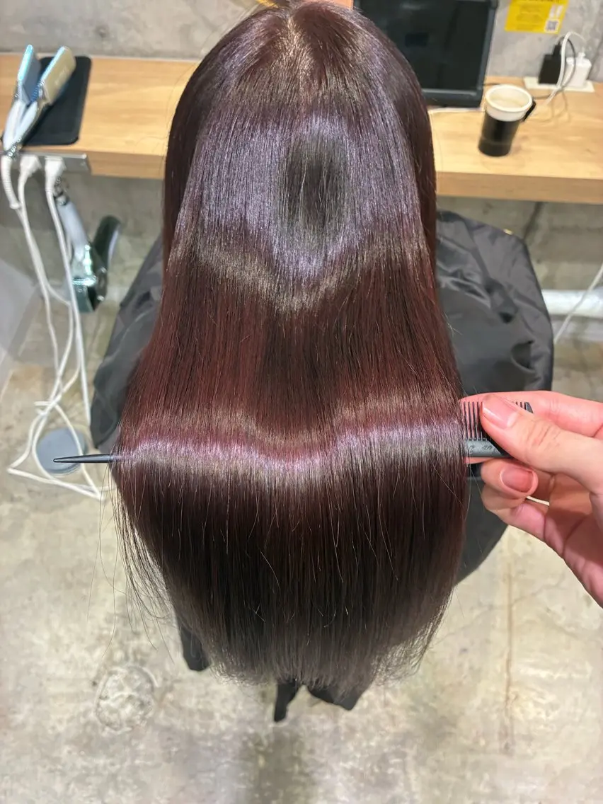 【春カラー】トリートメント配合暖色カラーの写真
