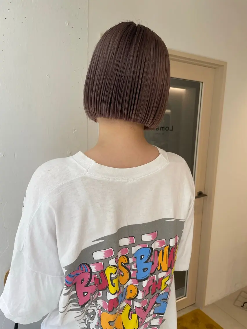 ミディアム 小顔レイヤー×コンパ クトボブ/林隆平のヘアスタイル