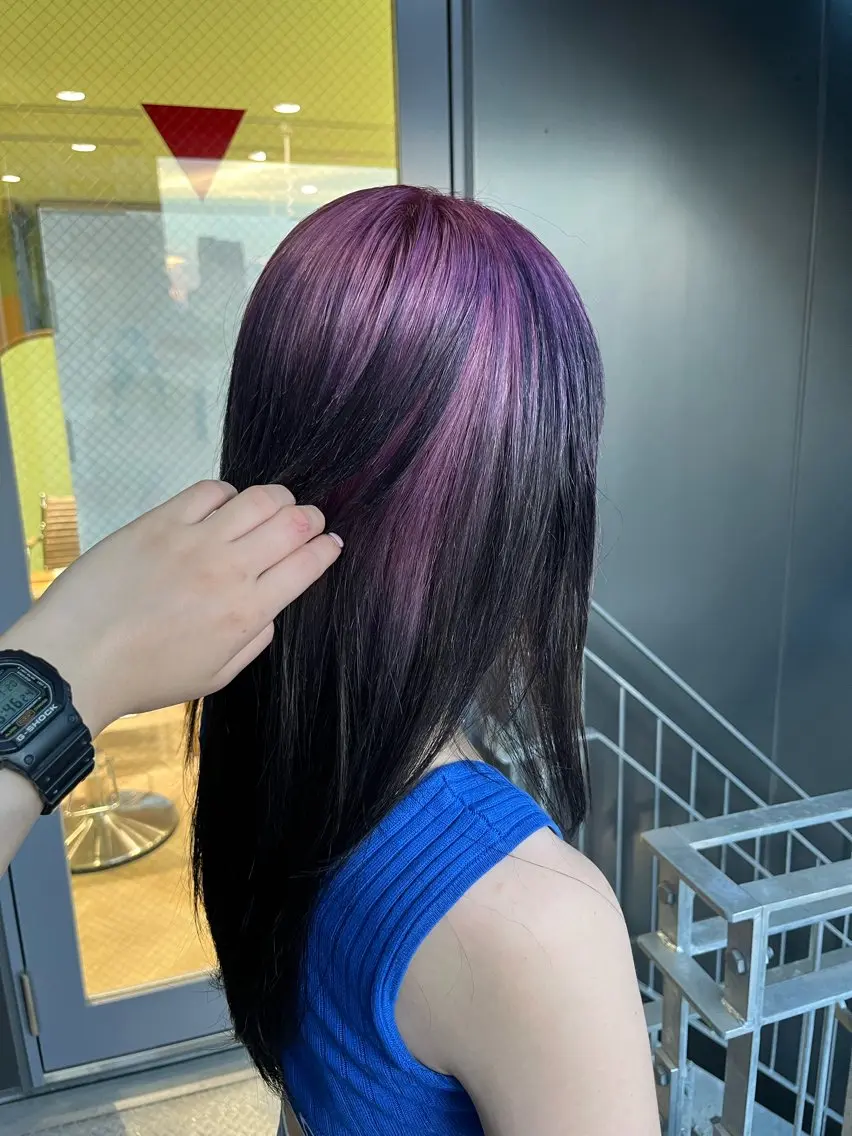 ロング キッズ 横浜/デザインカラー 個性派ヘアメ/まこのヘアスタイル