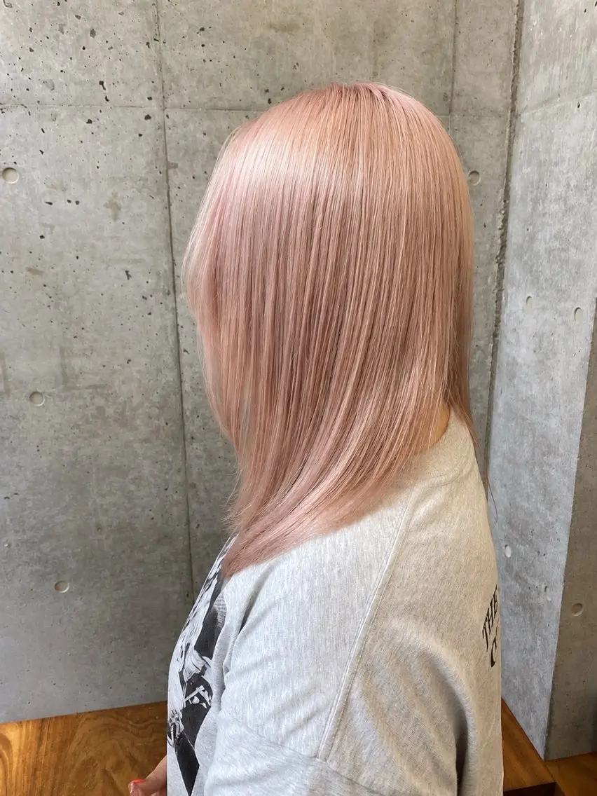 セミロング カラー 🌈艶ハイトーン特化 🌈NOZOMUのヘアスタイル