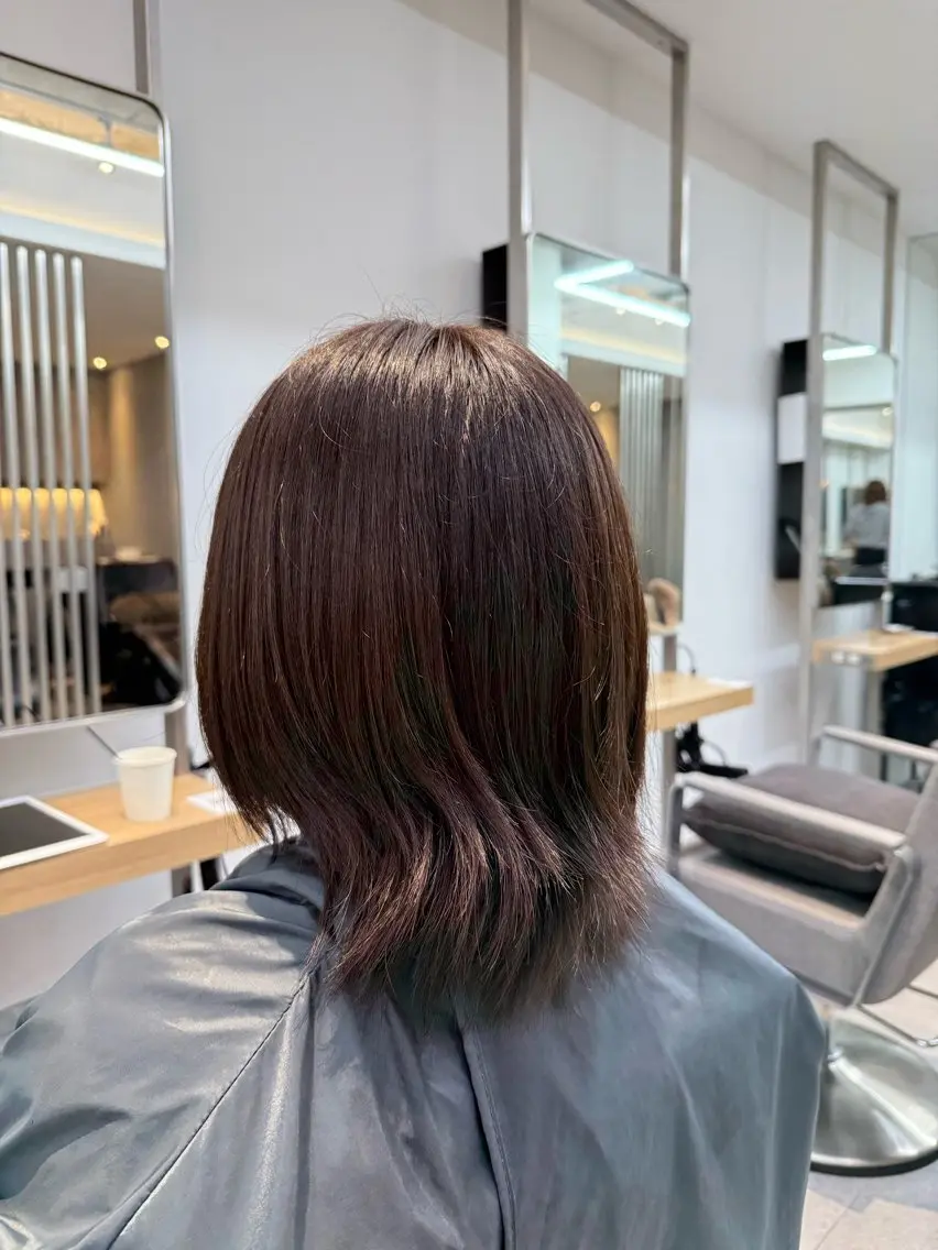 セミロング カラー ヘアカラー トリートメント 横浜/髪質改善/ 艶髪/shoのヘアスタイル