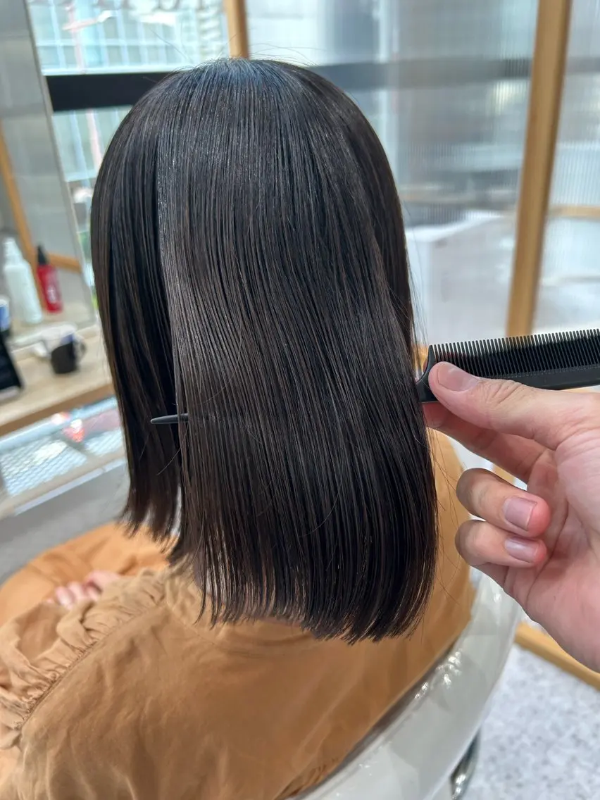 ミディアム 髪質改善 メンズパーマゆうひのヘアスタイル