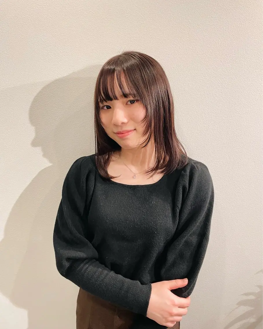 ミディアム カラー カット ヘアカラー 悦喜 雅史のヘアスタイル