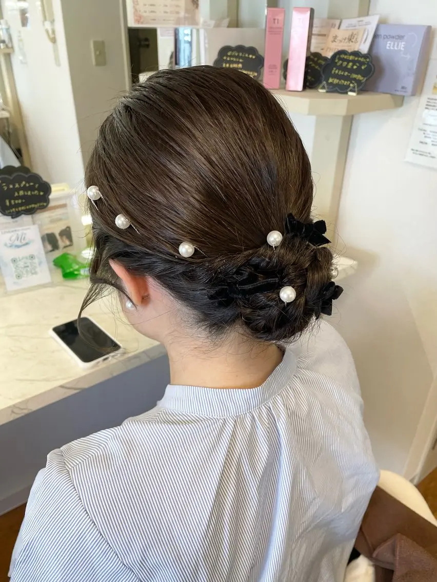 ミディアム 六本木0分ヘアセット ヘアメイクのヘアスタイル