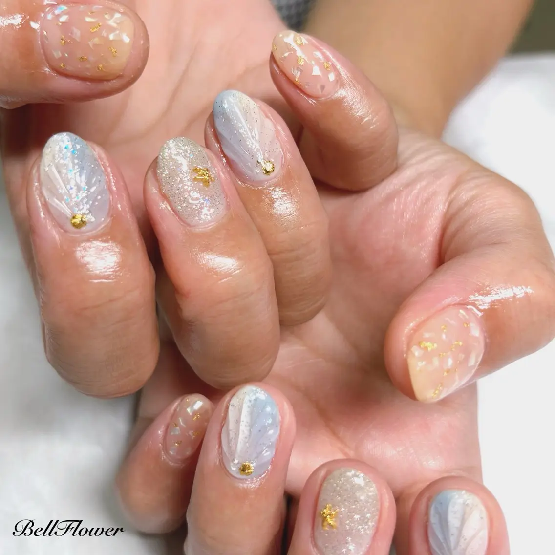 ネイル ハンドネイル Bell Flowerのネイルデザイン