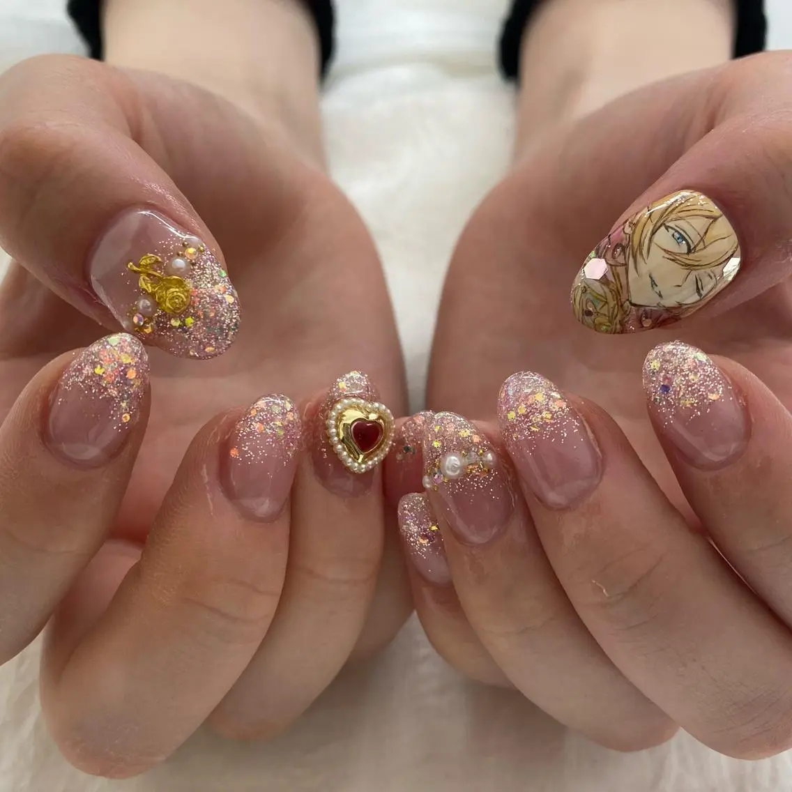 セミロング ハンドネイル 池袋痛ネイル Nok. 渡辺のネイルデザイン