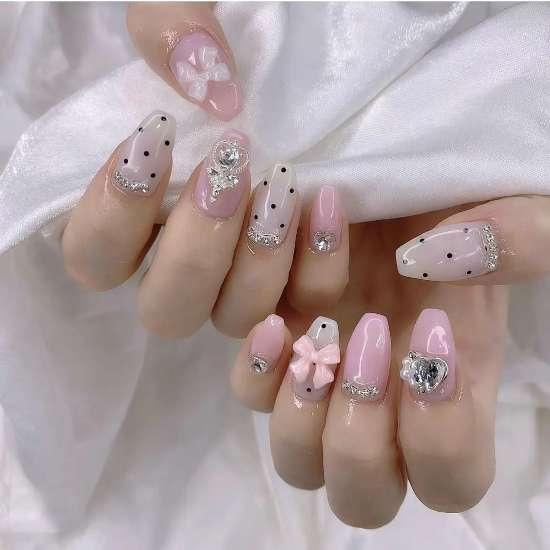 ネイル 渋谷／チップ長さ出し 👑アプレgel-xのネイルデザイン