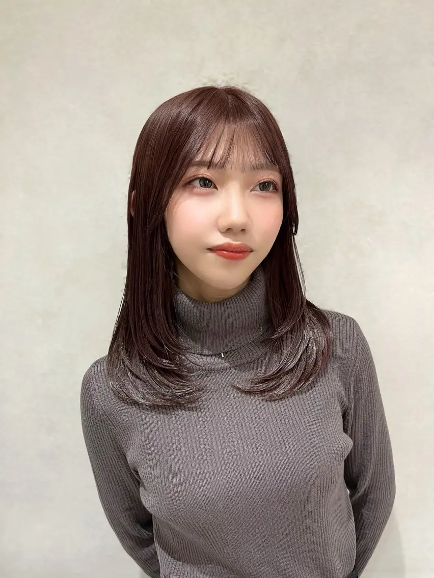 ミディアム カラー カット ヘアカラー トリートメント ナチュラル韓国ヘア 🇰🇷塚田凌太のヘアスタイル