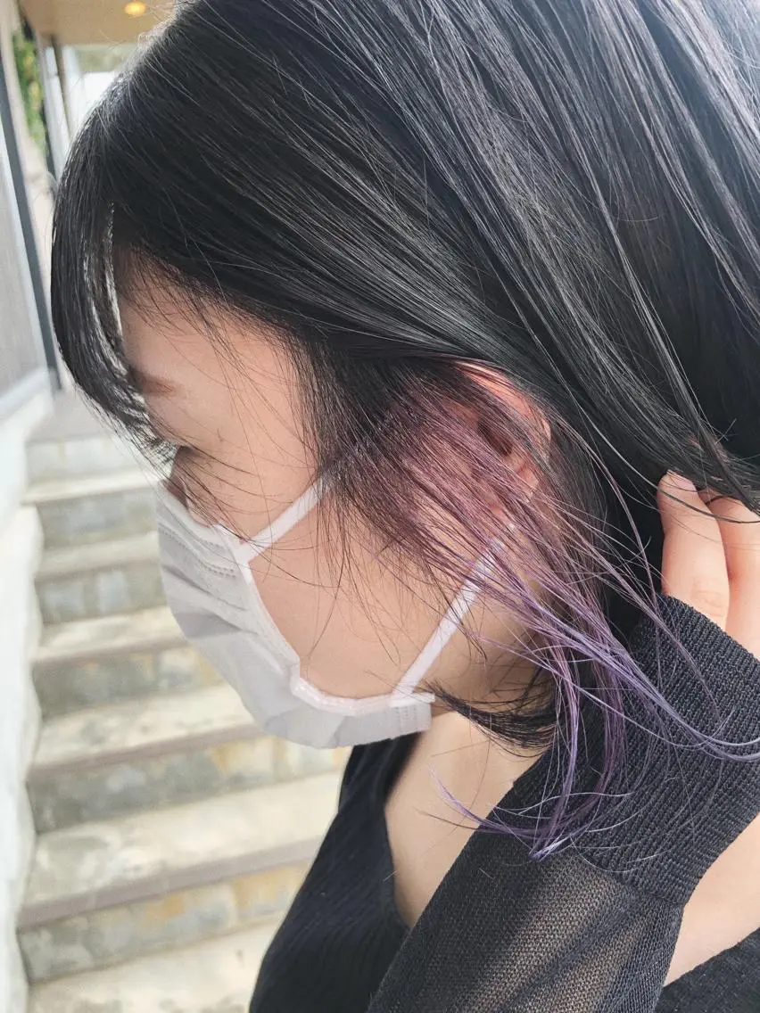 透明感ブリーチデザインカラー+シャンプーブローの写真