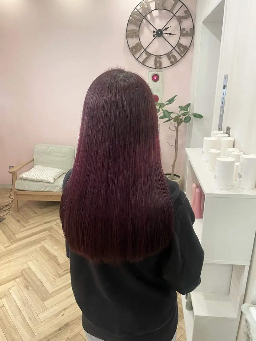 ロング カラー レッドカラー カット ヘアカラー ダブルカラー/ レイヤー🍒齋藤 澪のヘアスタイル