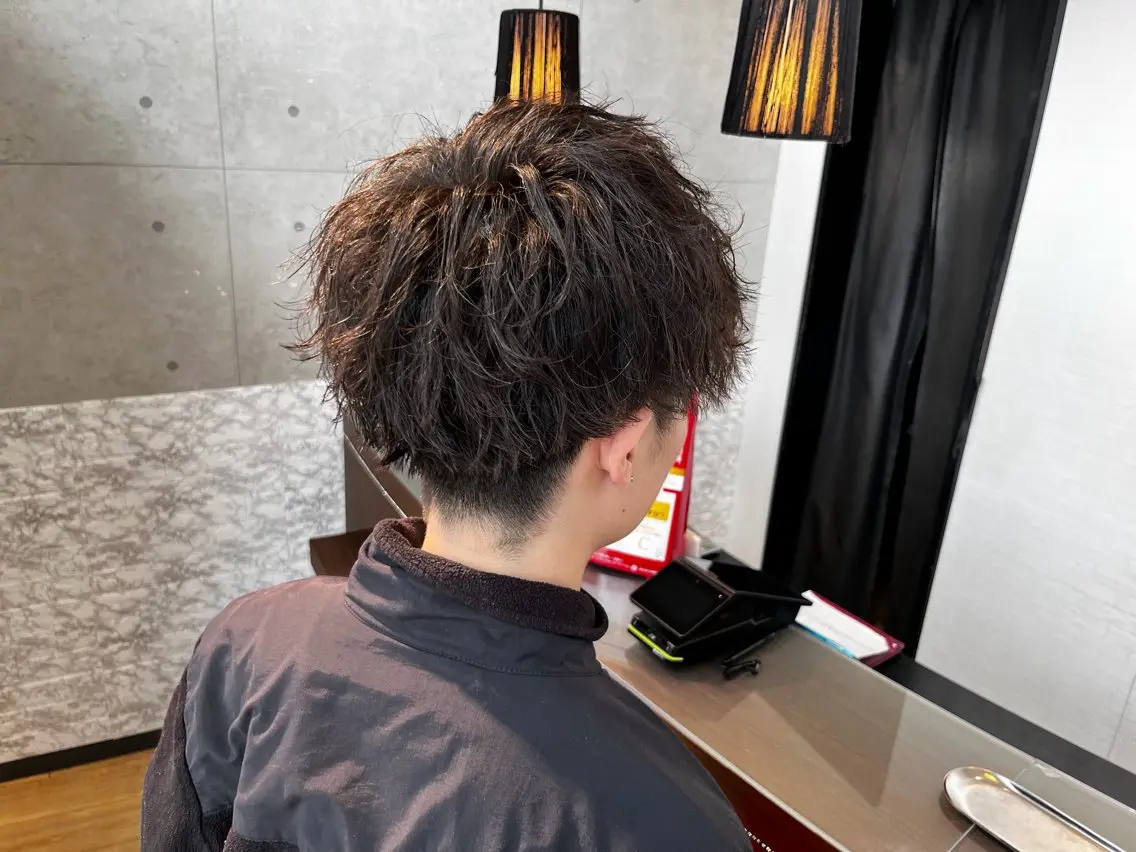 パーマ メンズ カット パーマ 【Earth平塚】 野首のヘアスタイル