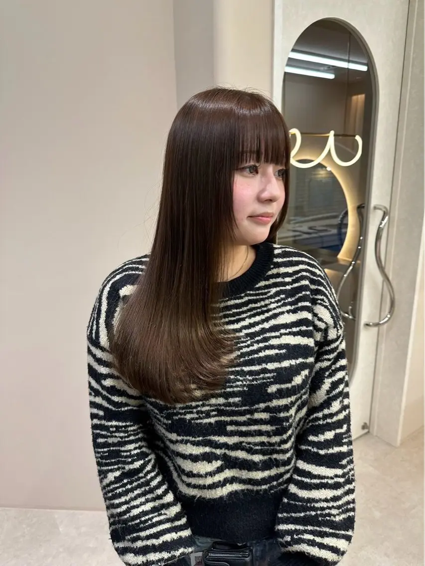 カラー ベージュカラー オリーブベージュ ヘアカラー rilliant 胡桃のヘアスタイル