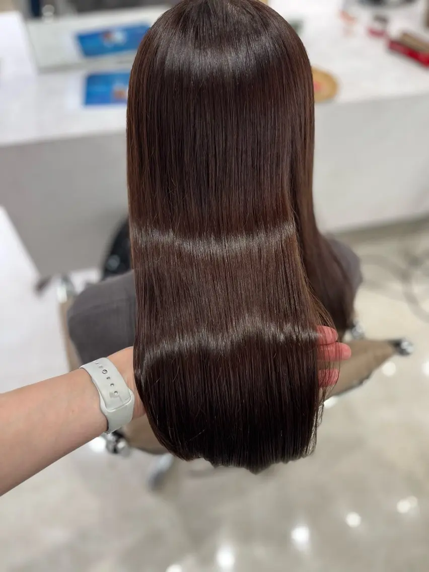 セミロング カラー ブラウンカラー ピンクカラー ピンクブラウン カット ヘアカラー トリートメント 🫧ぷる艶カラー🫧 Yuubi🦩のヘアスタイル
