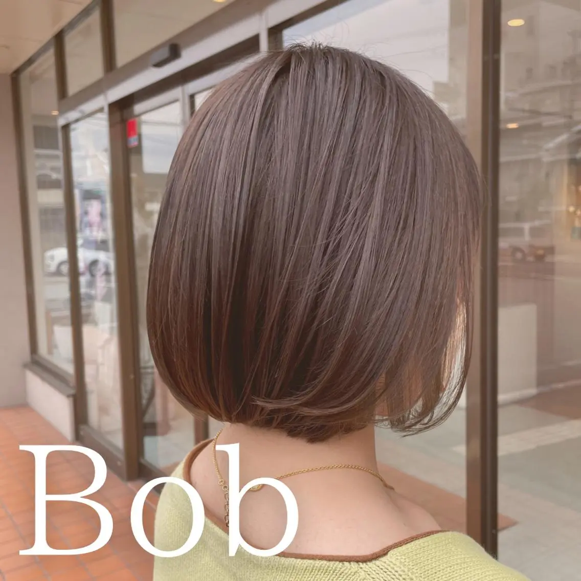 ショート カラー パーマ カット ボブ/透明感カラー 🤍永田真穂のヘアスタイル