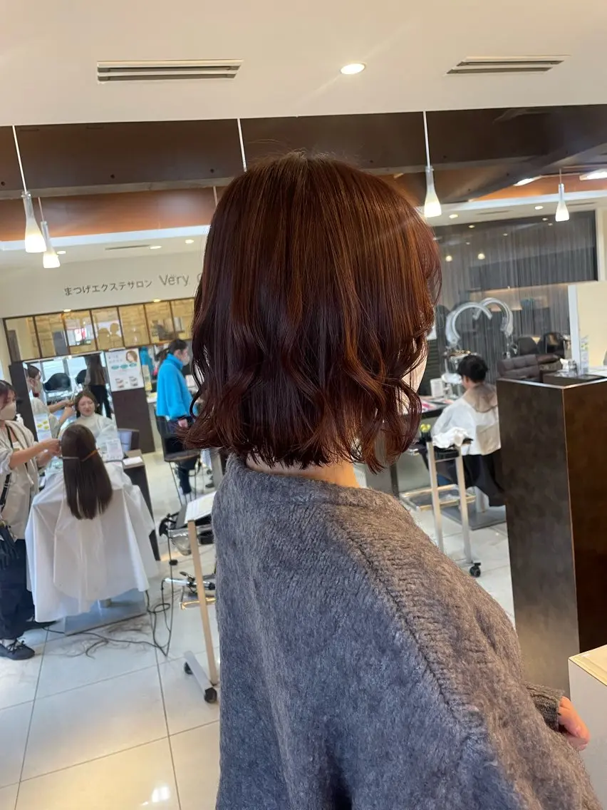 セミロング カラー 🤎韓国ヘア ベージュ まゆか🤎のヘアスタイル