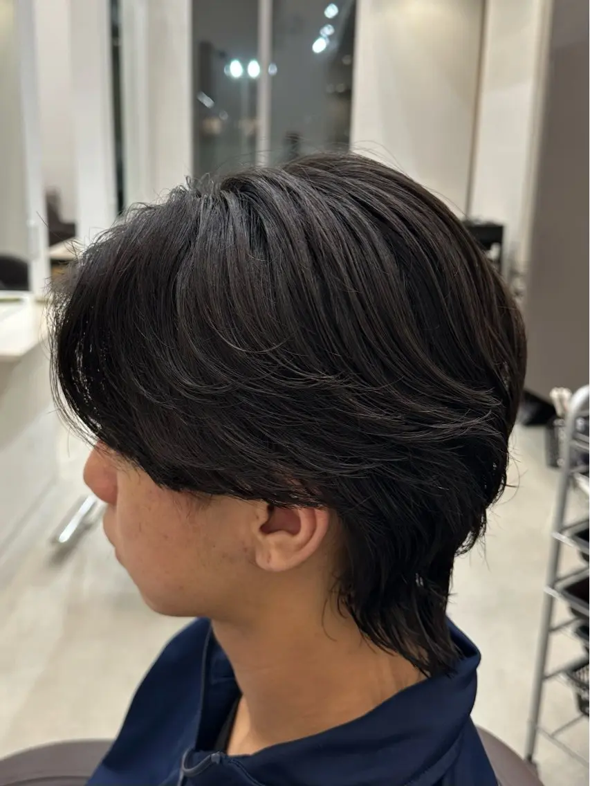 パーマ メンズ フェザーパーマ メンズパーマ カット パーマ 茂木 理紗のヘアスタイル