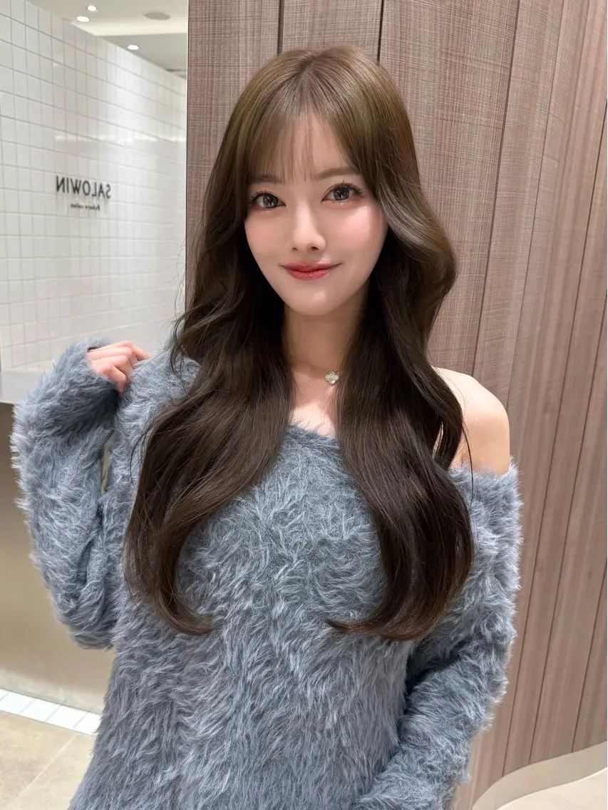 ロング カラー カット ヘアカラー トリートメント ヘッドスパ 上品ヘア🤍顔周り/ レイヤー✨/林遼一郎のヘアスタイル
