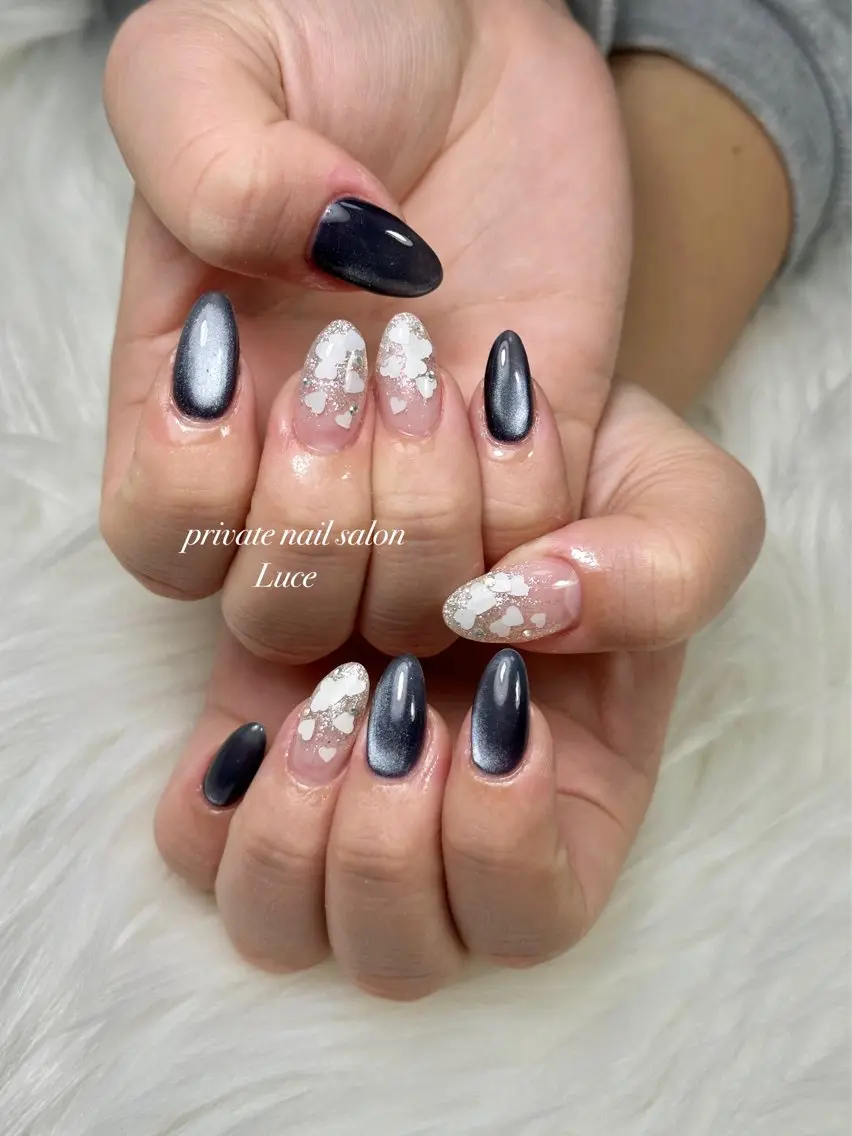 ネイル マグネットネイル ハンドネイル nailsalon Luce🕊️のネイルデザイン