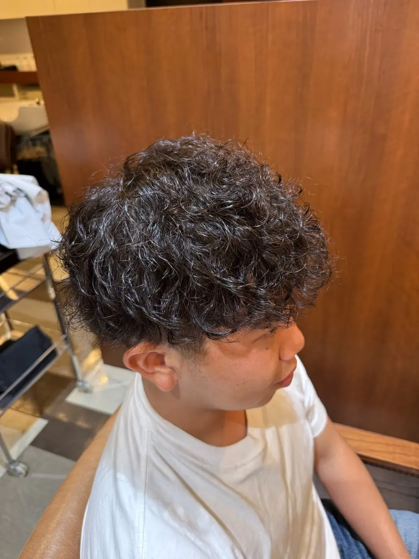 パーマ メンズ カット パーマ 平河 良太のヘアスタイル