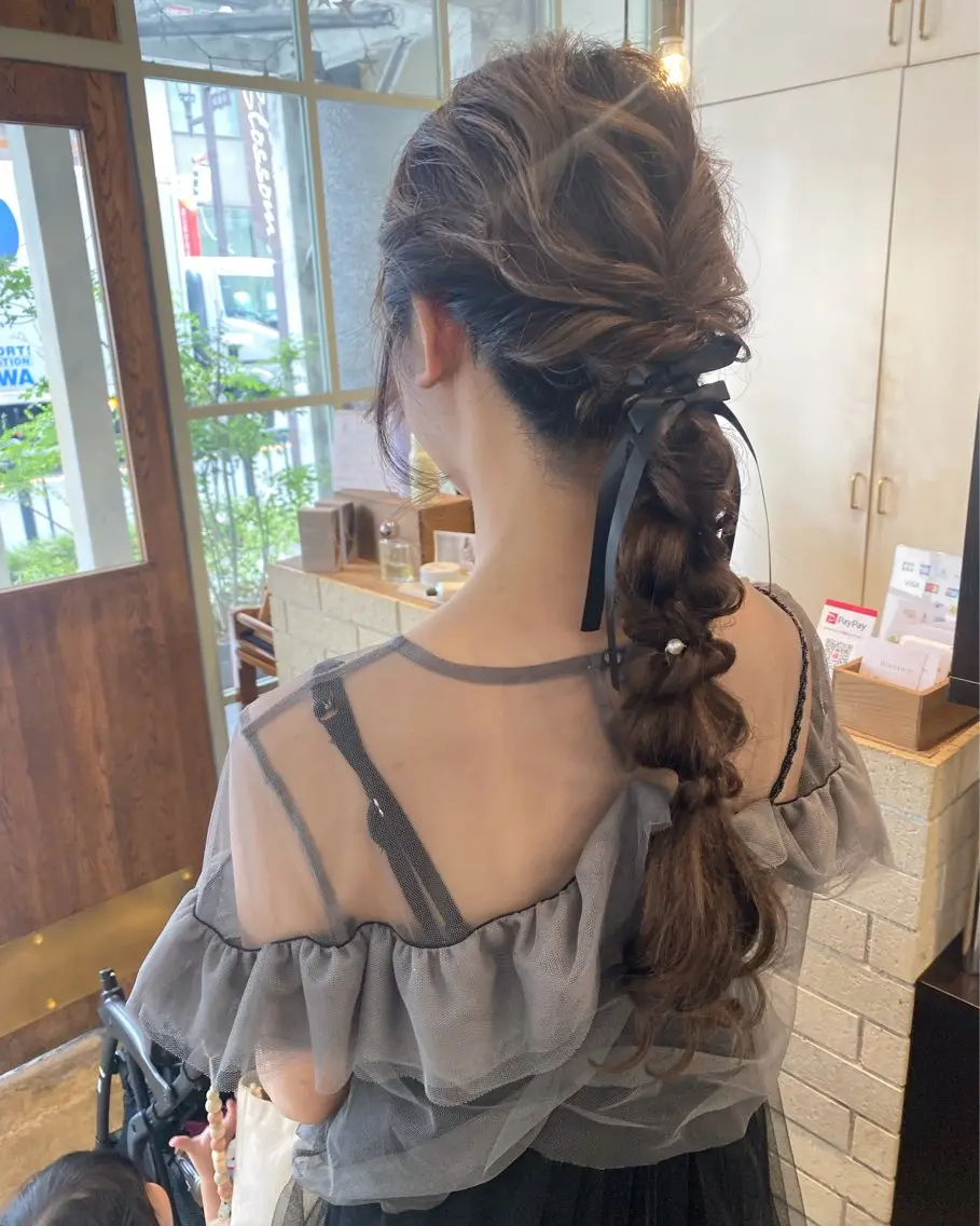 ロング ヘアセット 鈴木 奈波のヘアスタイル
