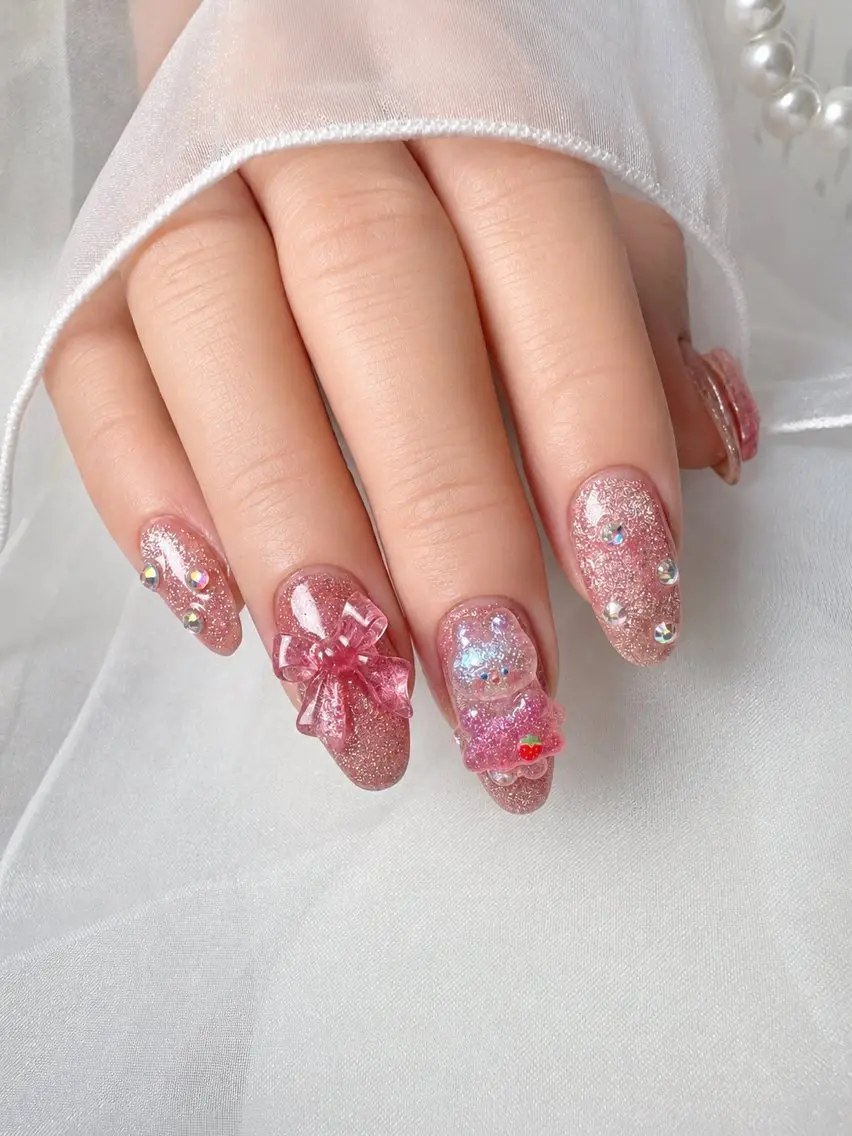 ネイル キラキラネイル ストーンネイル Michan Nailのネイルデザイン