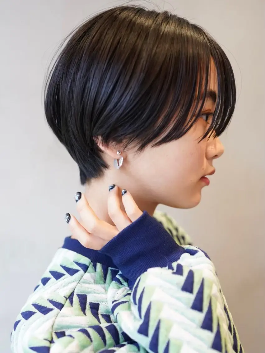 ショート 横浜/メンズカット 曲がる縮毛矯正のヘアスタイル