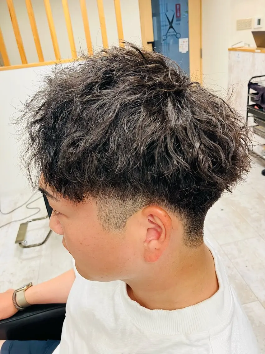 パーマ メンズ カット パーマ メンズ特化/パーマ/ フェードWATARUのヘアスタイル