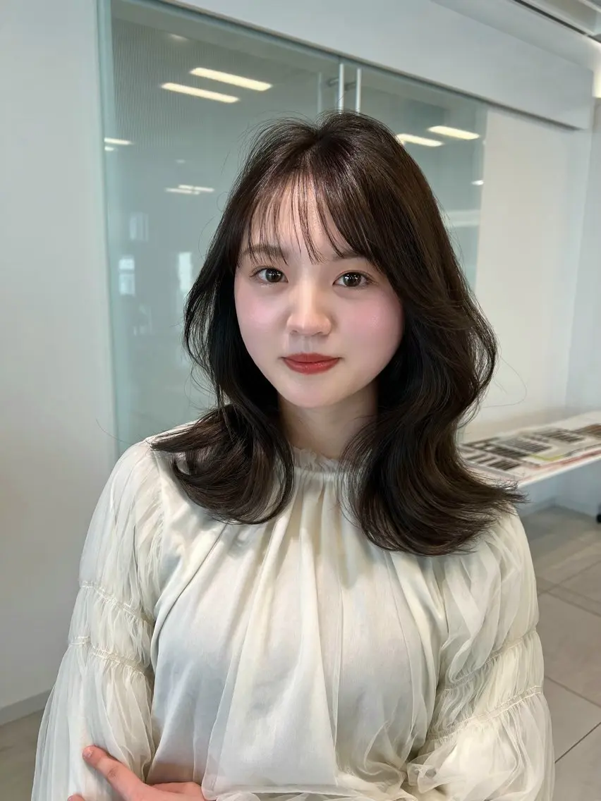 ミディアム カラー カット ヘアカラー トリートメント さや🍀/透明感 カラー/ヘアセットのヘアスタイル